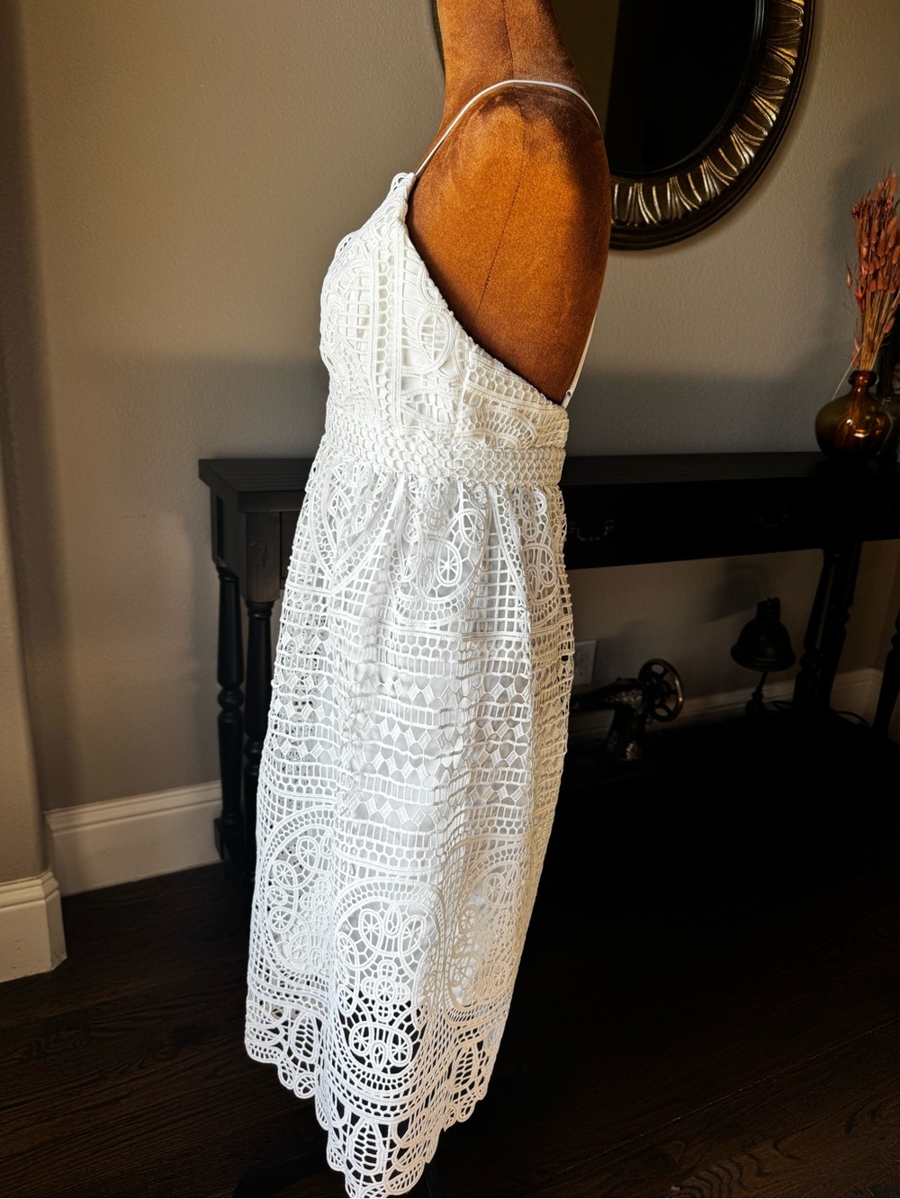 NWOT Bardot Versailles White Crochet Lace Midi Dress | Revolve LWD - Picture 2 of 13